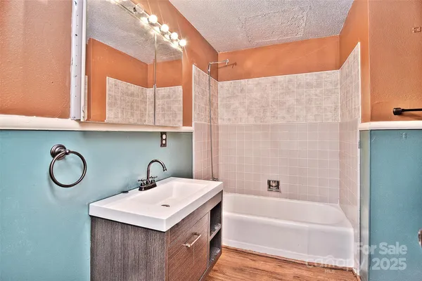 a bathroom with a sink and a bathtub