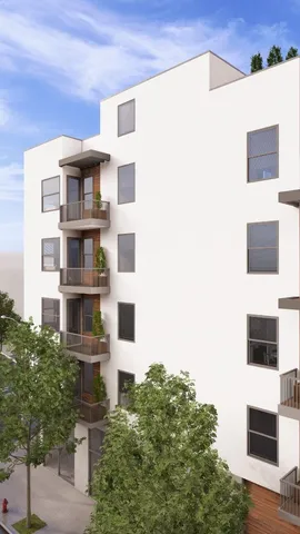 a front view of a building