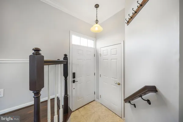 a view of a hallway with entryway