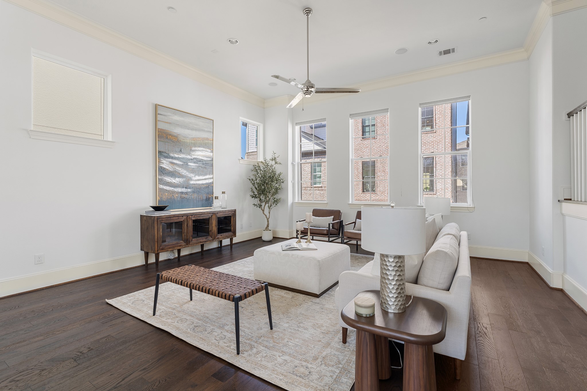1314 Hunters Meadow Lane Houston, TX 77055 - Photo 26 of 37 High ceilings + abundant natural light + elegant hardwood floors= one gorgeous living room!