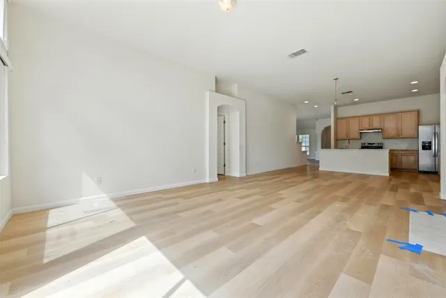 a view of a kitchen with a sink