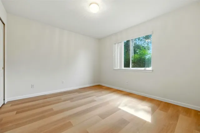 an empty room with a window