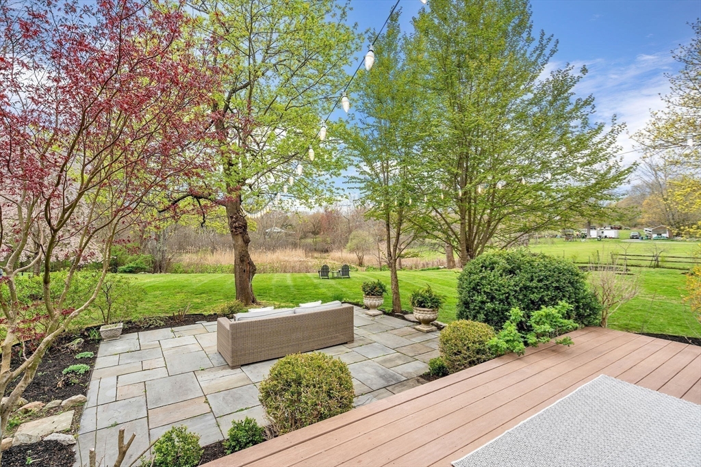 34 Everett Street Natick, MA 01760 - Photo 24 of 34 a view of a garden with plants and large trees