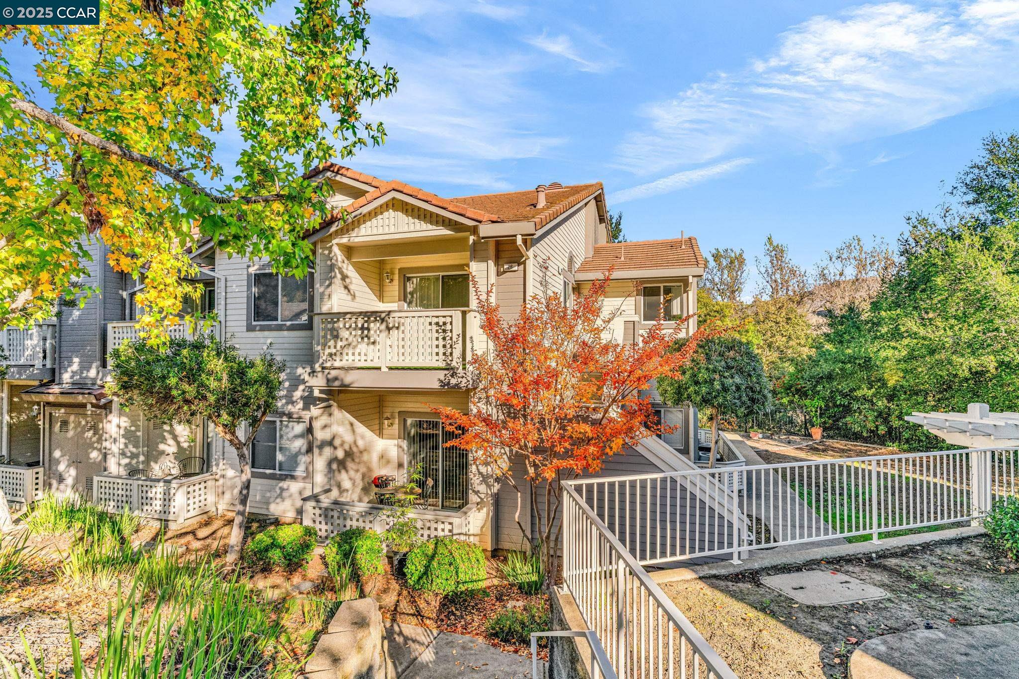 a house view with a garden space