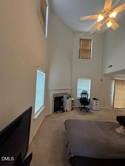 5201 Golden Moss Trail Raleigh, NC 27613 - Photo 4 of 10 a bed room with a bed furniture and a fireplace