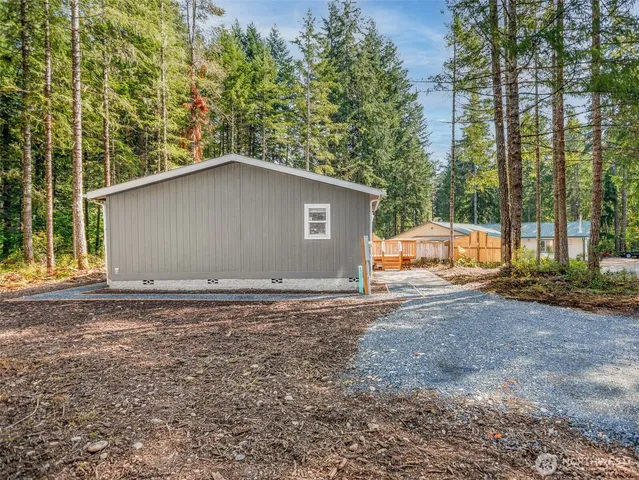 a backyard of a house