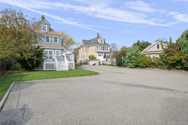 a view of a city with a building in the background
