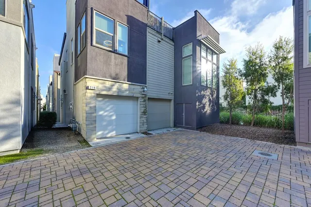 a view of a building with a street