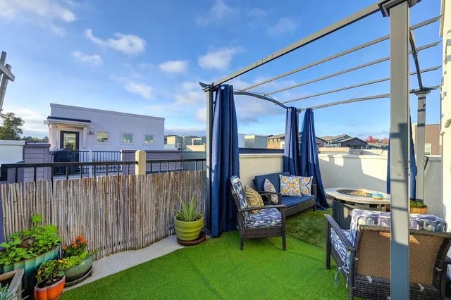 a outdoor space with furniture