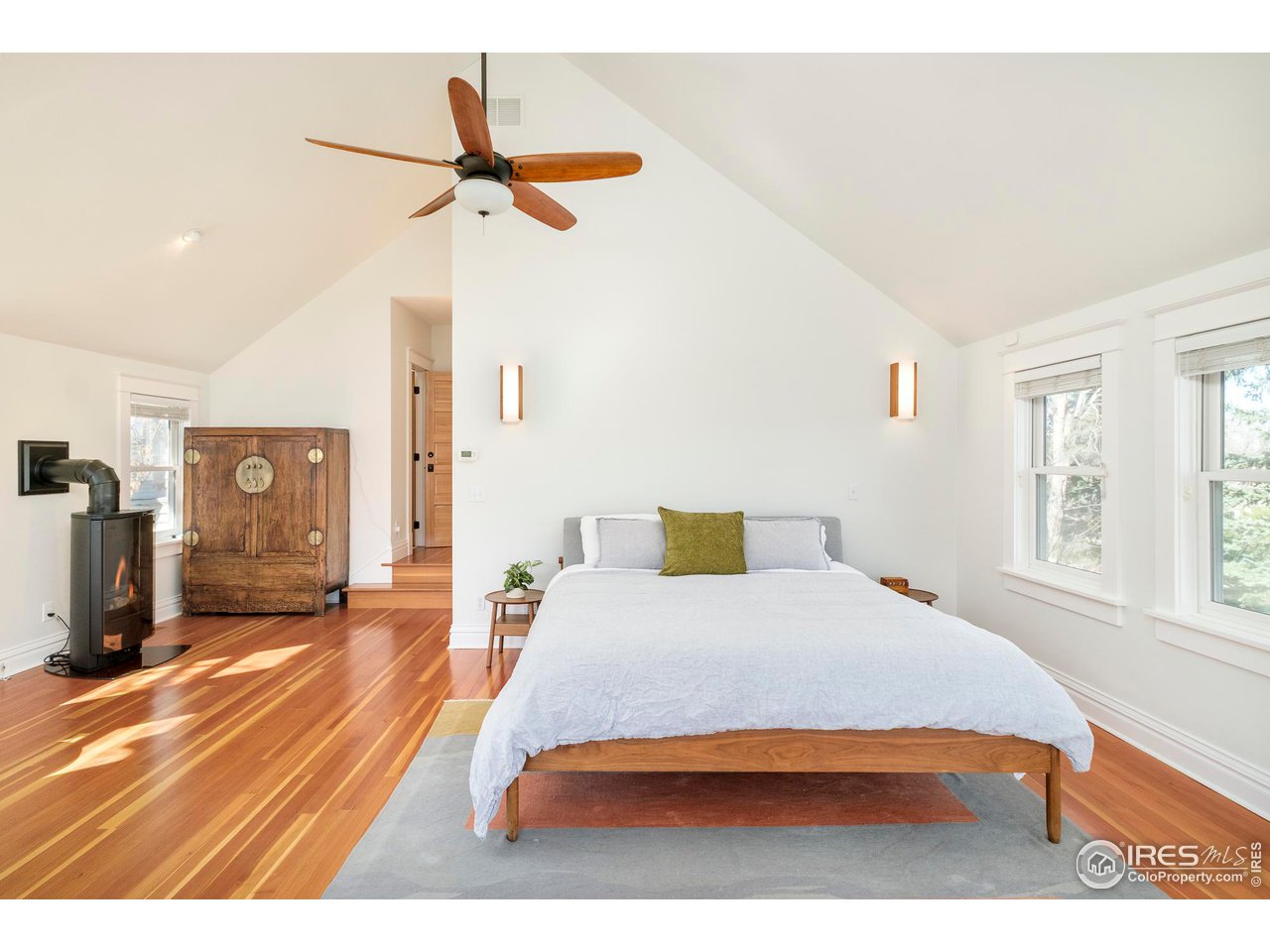 720 Mapleton Avenue Boulder, CO 80302 - Photo 24 of 40 ... with vaulted ceilings, & freestanding fireplace, is a private sanctuary...