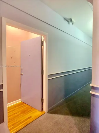 a view of a room with door