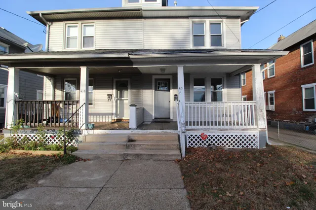 front view of a house with a porch