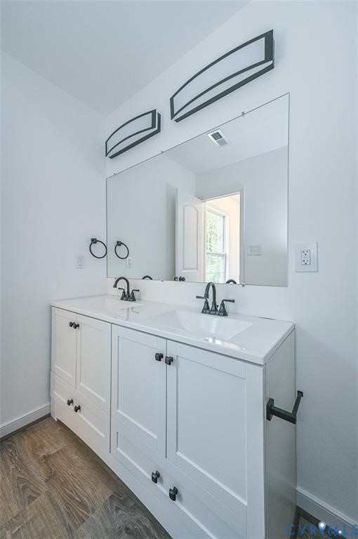 993 Swan Lane Ruther Glen, VA 22546 - Photo 19 of 31 a bathroom with a sink a mirror and a vanity