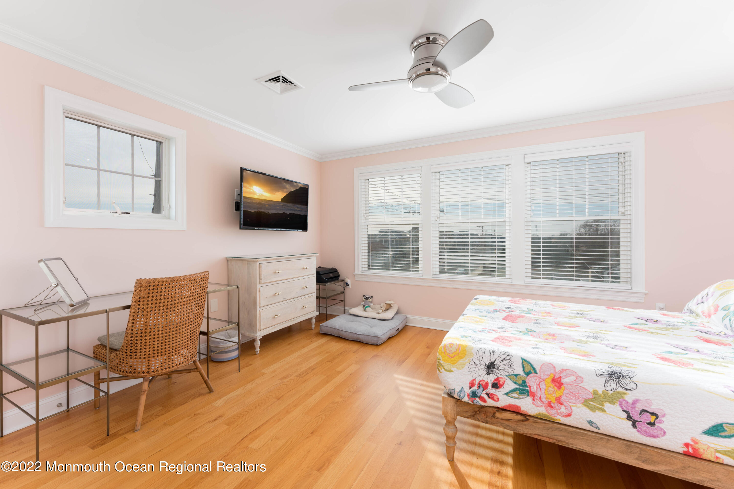 544 Brielle Road Manasquan, NJ 08736 - Photo 15 of 20 a bedroom with furniture and a flat screen tv
