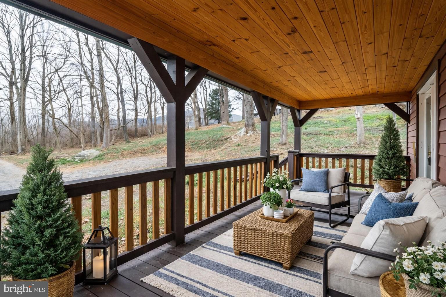 126 Mill Hill Road Huntly, VA 22640 - Photo 9 of 12 Covered porch with mountain views.