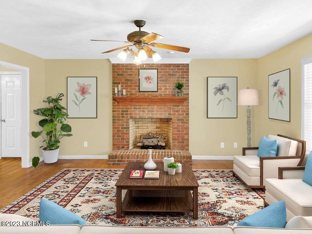 Living room is virtually staged