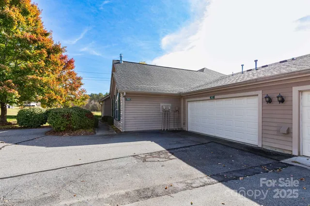a view of backyard of house