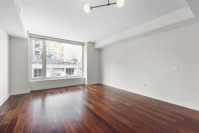 an empty room with a window