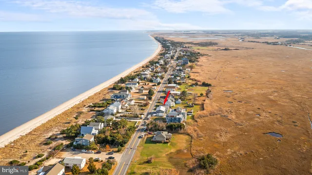 a city view with ocean