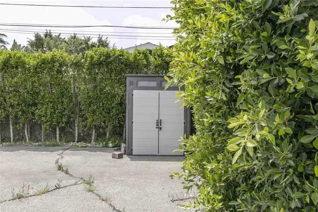 a view of backyard from balcony