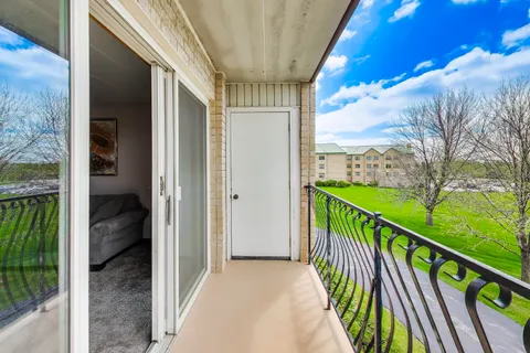 a view of a balcony