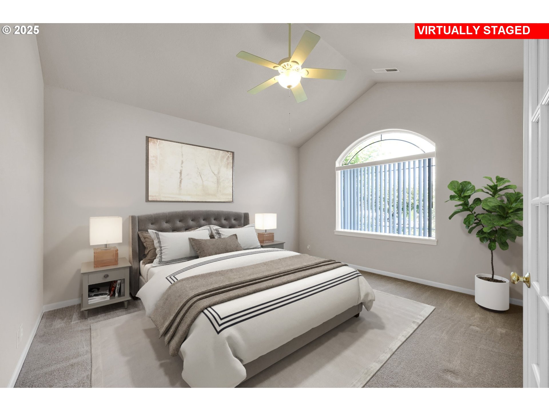 88075 9th Street Veneta, OR 97487 - Photo 8 of 45 a bedroom with a large bed and a chandelier