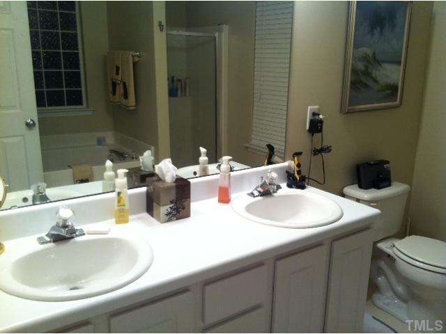 3632 Hamilton Mill Drive Raleigh, NC 27616 - Photo 8 of 12 a bathroom with a sink and a toilet
