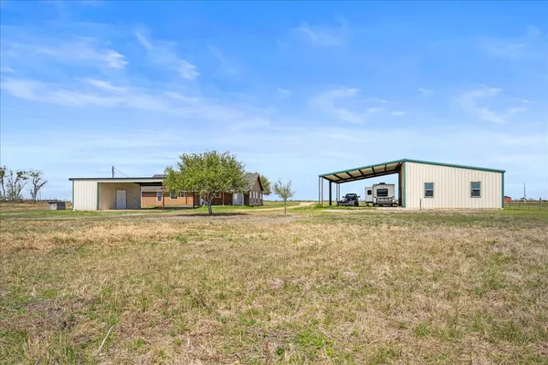 a house with a field
