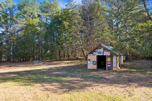 a view of yard with trees