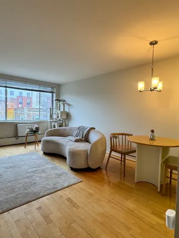 a living room with furniture and a couch