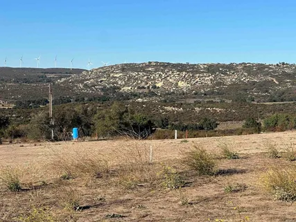 a view of road and mountains