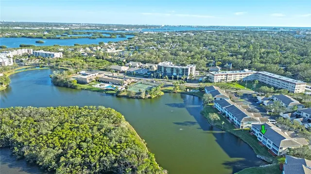 a view of a city and an ocean view