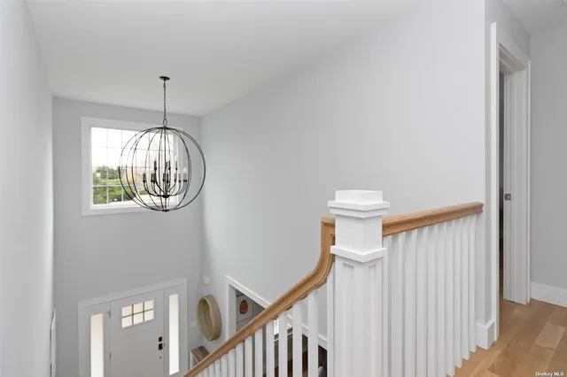 a view of a hallway with entryway