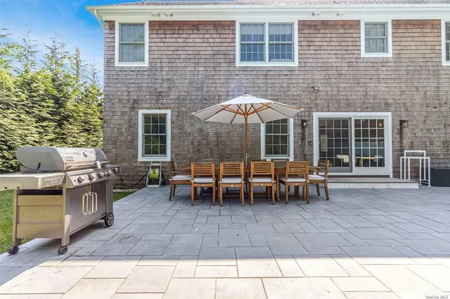 a view of a outdoor space with a patio