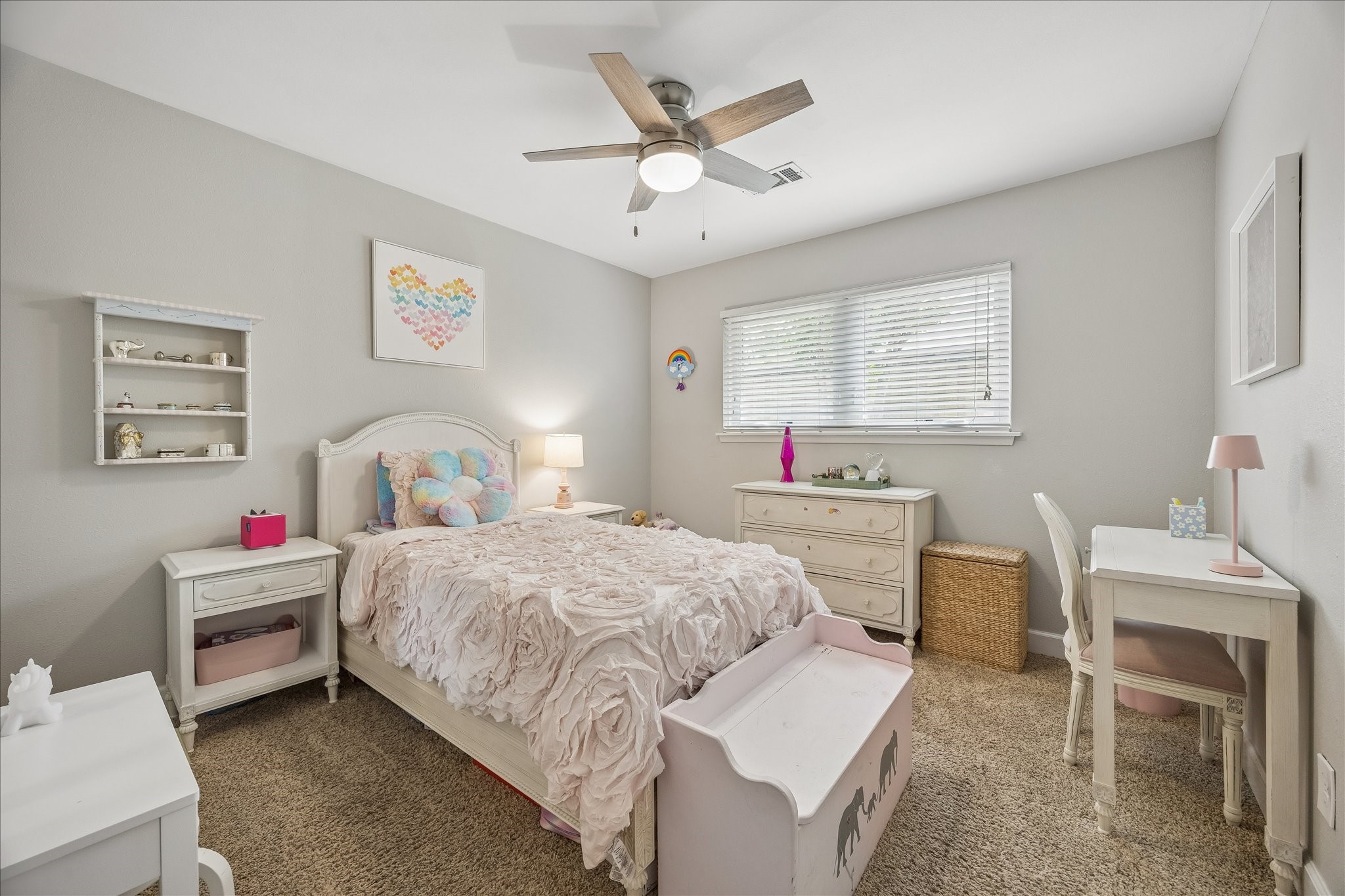 1018 Ben Hur Drive Spring Valley Village, TX 77055 - Photo 20 of 30 Second bedroom with ceiling fan and closet.