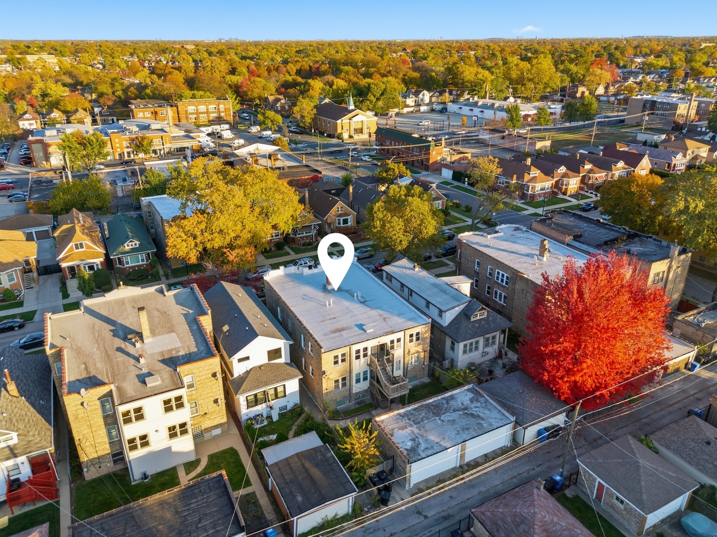 8344 South Marshfield Avenue Chicago, IL 60620 - Photo 30 of 35 an aerial view of residential houses with outdoor space