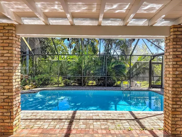 a view of swimming pool with outdoor space