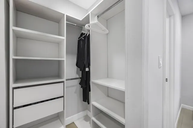 a view of walk in closet