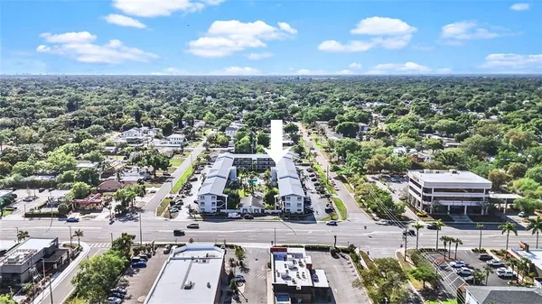 an aerial view of multiple house