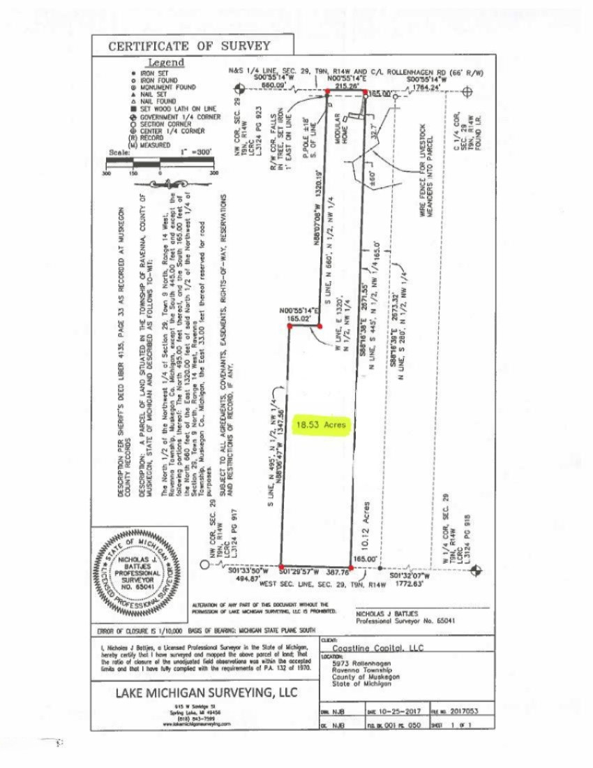 5983 Rollenhagen Road Ravenna, MI 49451 - Photo 1 of 10 5983 Rollenhagen Road - Survey