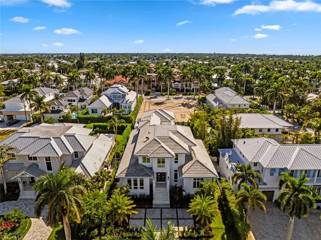 an aerial view of multiple house