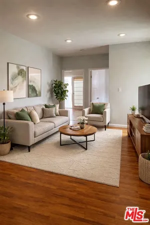 a living room with furniture and a couch