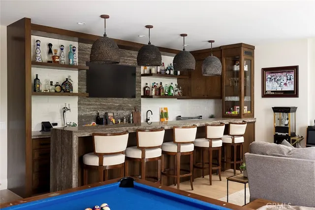 a view of a hallway with workspace