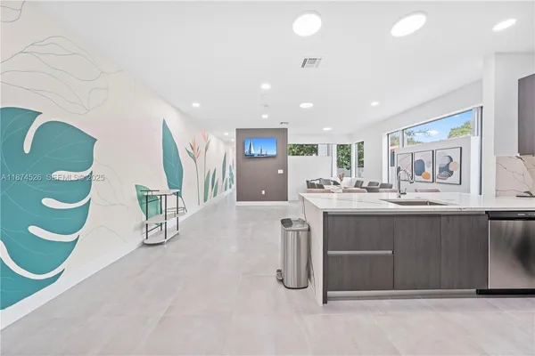 a view of a living room and a couch