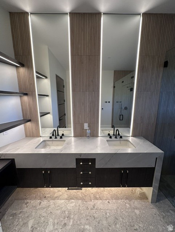 1918 Chimney Rock Road Heber City, UT 84032 - Photo 55 of 74 Dual vanity featuring integrated sinks and matte black fixtures