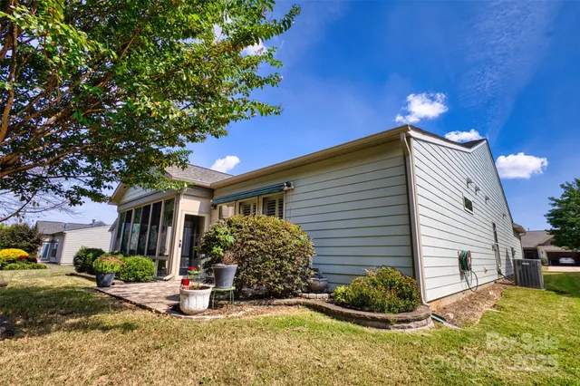 a view of a house with a patio