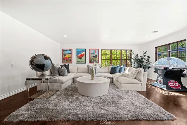 a bed room with a bed and a couch