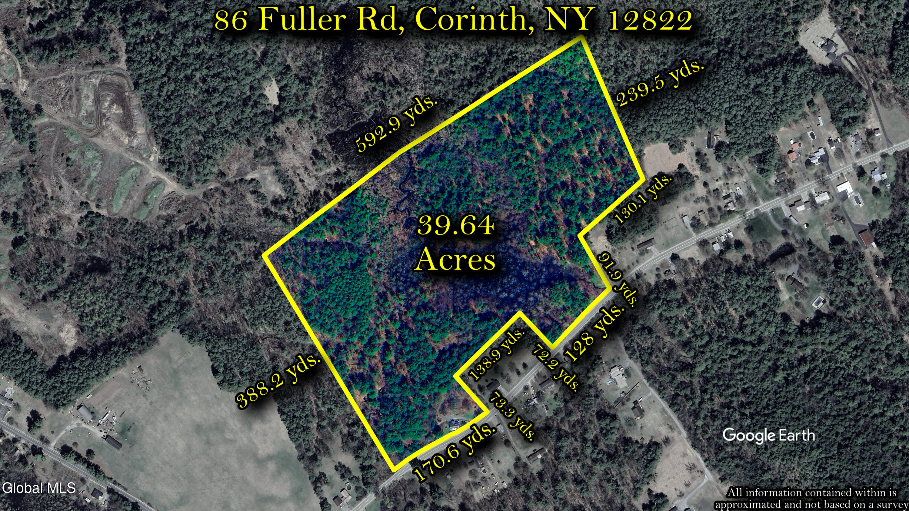 86 Fuller Road Corinth, NY 12822 - Photo 2 of 17 Property Line Overlay