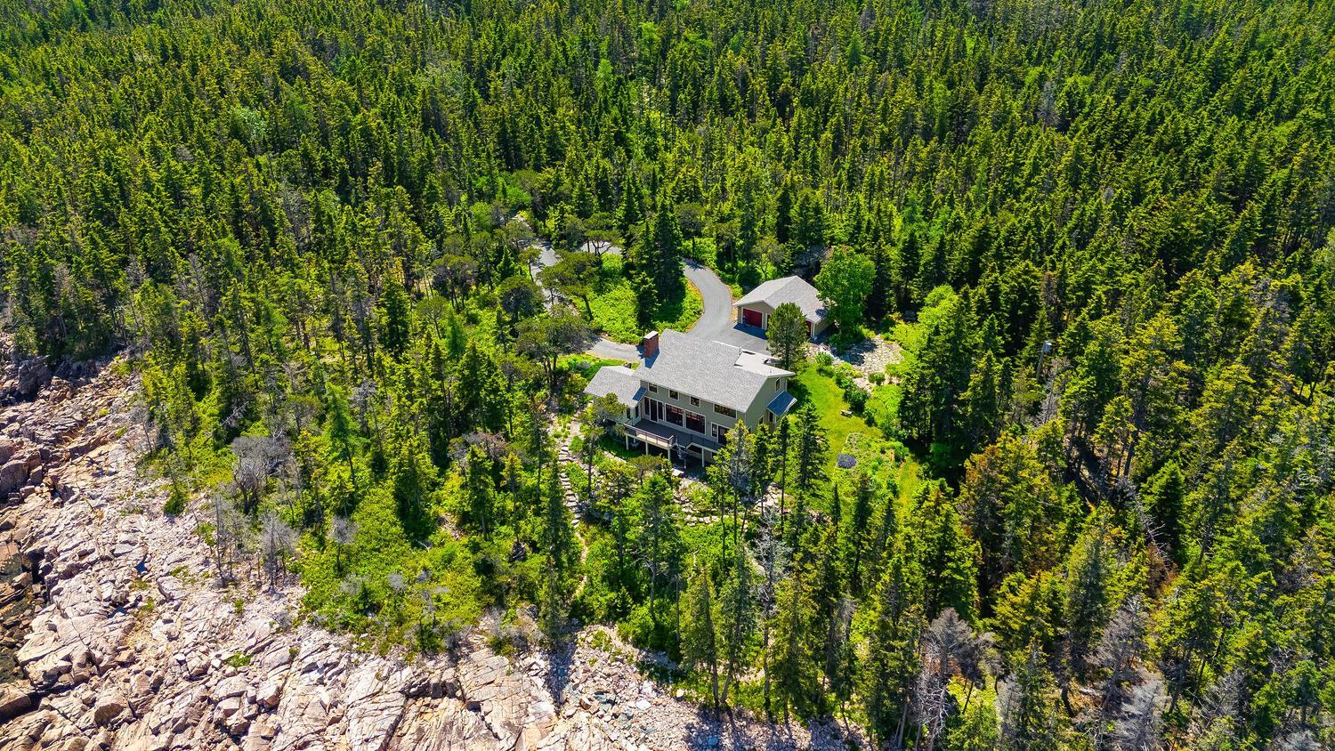 74 Workman Road Gouldsboro, ME 04613 - Photo 39 of 40 Aerial House, Garage, Woods