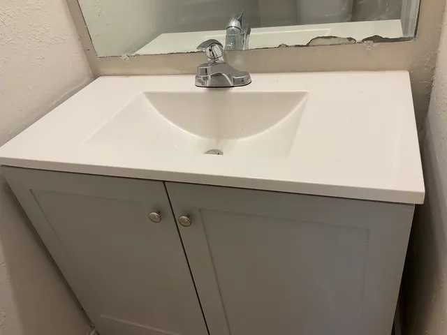 a close view of sink